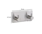 Stainless Steel 3M Self Adhesive Hooks Sticky Wall Door Hook Robe Tea Towel Rustproof Towel Rack, Clothes Coat Hanger