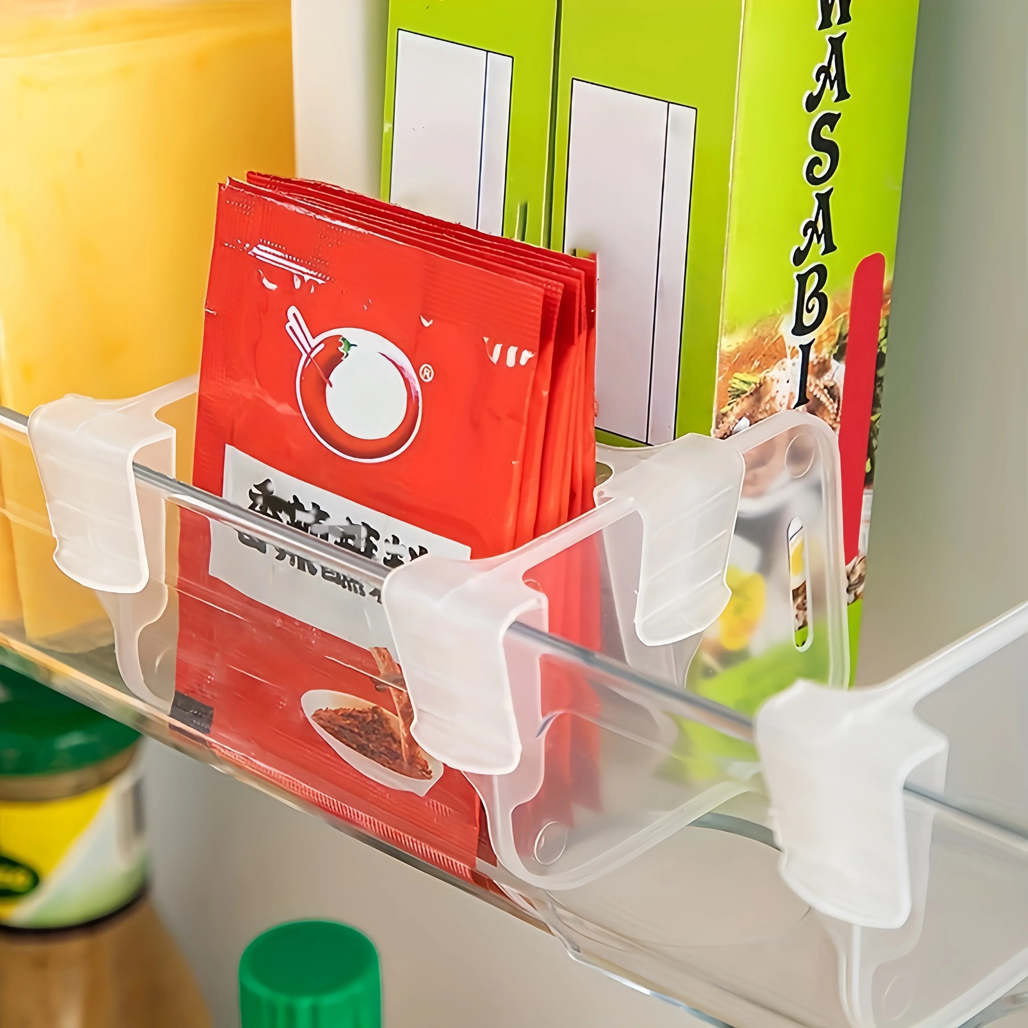 Adjustable Refrigerator Storage Divider for Shelf Organization Board
