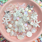 20g Y2K Acrylic Assorted Beads Flower Sweetheart Butterfly Candy Kawaii Aesthetic Beads for Bracelets DIY Jewelry Making Supply