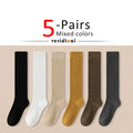Long Socks Women Stockings Organic Cotton Solid Warm Thigh High Ladies Girls Street Fashion Young Casual Knee Socks Harajuku