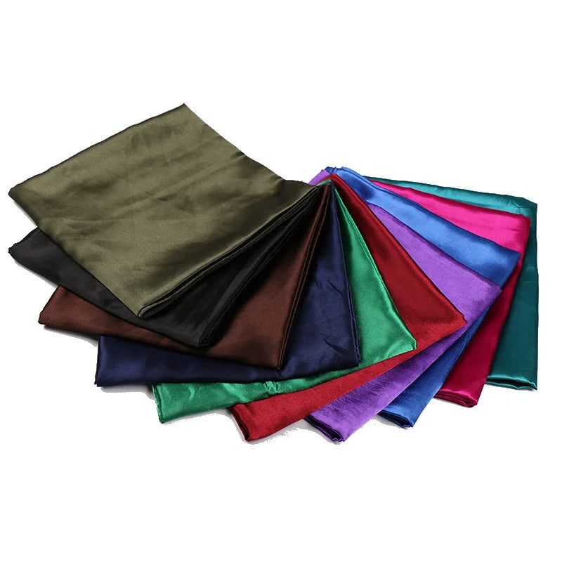 Luxury Brand Silk Scarf Women Satin Solid color Hijab Scarves Muslim Pareo Bandana Female Shawl Wrap Headband Foulard 90*90cm