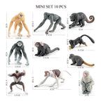Simulation Mini  Farm Poultry Puppy Crocodile Pegasus Monkey Bird Wildlife Figurine Animal Model Sets Education Kid Toys