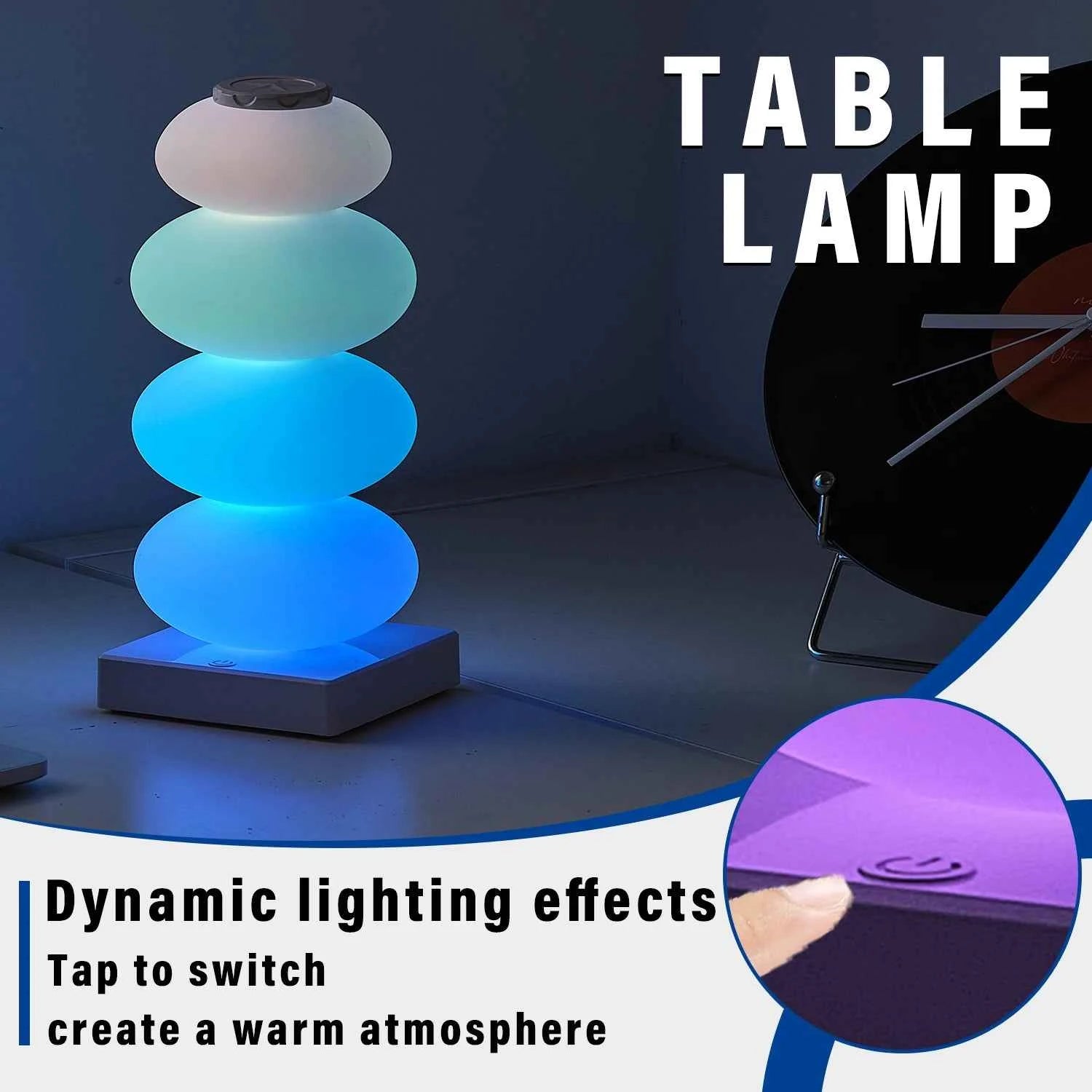 Creative DIY Table Lamp RGB 16 Color Options for Living Room Bar Decor LED light touch switch Multi step light