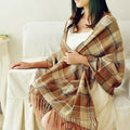 Women's Imitation Cashmere Winter Scarf – Warm Lattice Shawl