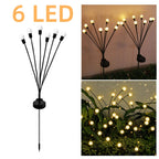 6/8/10 LED Solar Powered Garden Lights Firefly Lights Outdoor Waterproof Vibrant Swaying Lights for Patio Pathway Decoration