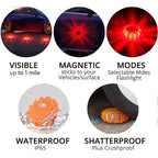 1/2/3/4/6/8/10/12Pcs LED Warning Light Built-in Battery 9Mode Safety Flare Dash Emergency Flashing Lamp Portable Strobe Light