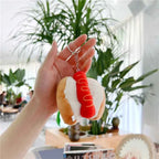 Burger & Fries Plush Keychain Set Cute Bag Charm Collection