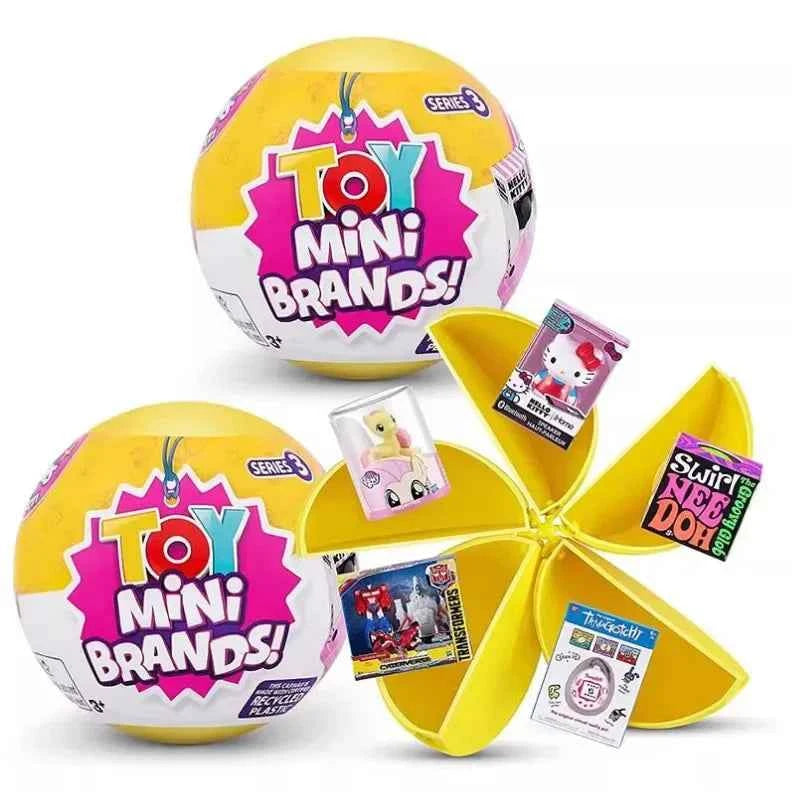 5 Surprise Ball Mini Brands Supermarket Shopping Scene Miniature Gashpon Capsule Toy Figurines Collection Kids Birthday Gifts