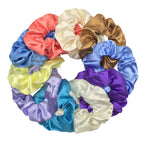 Satin Scrunchies Set for Women & Girls – 25/10/6 Pcs Elastic Hair Bands | Soft Silk Ponytail Holders & Fashion Hair Accessories
