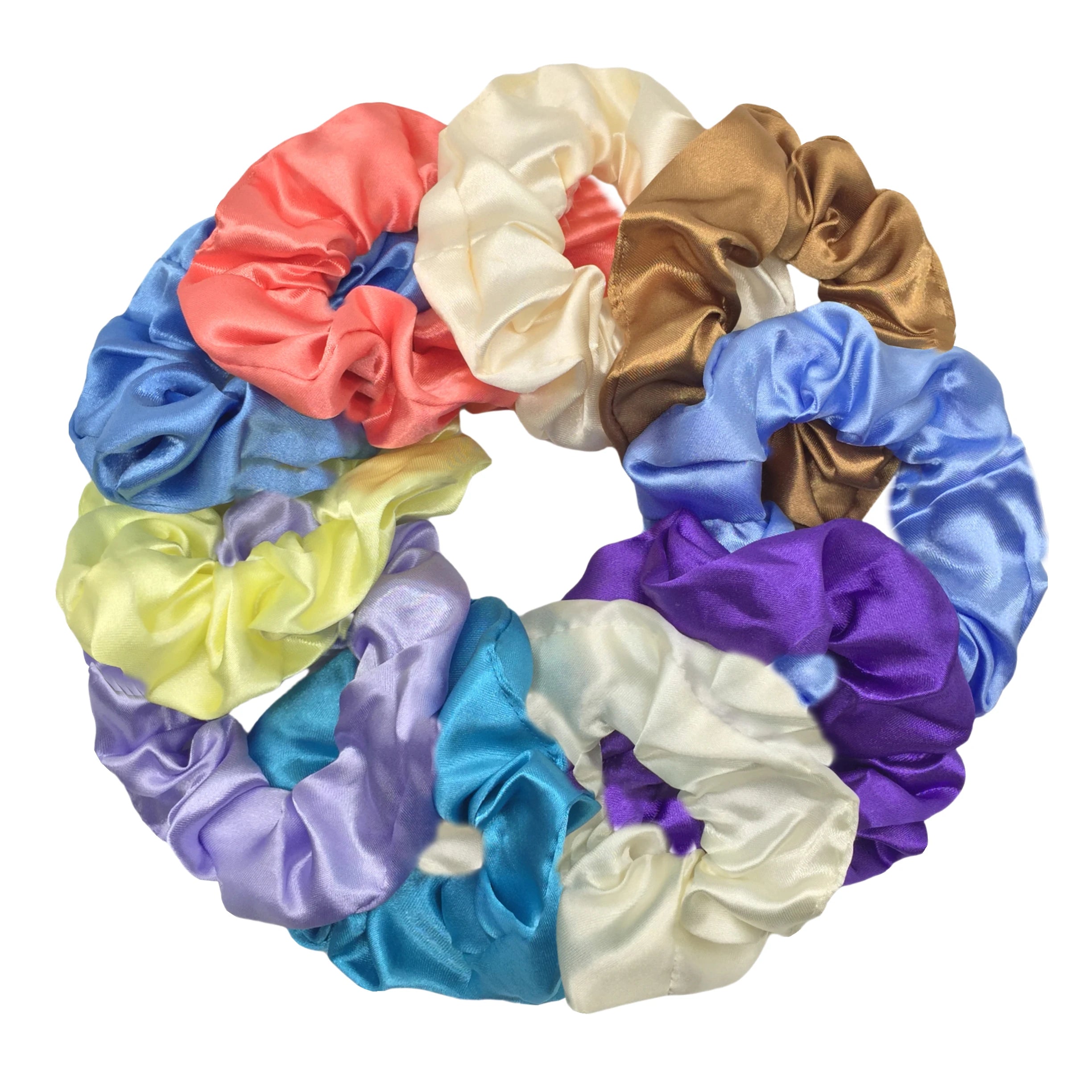 Satin Scrunchies Set for Women & Girls – 25/10/6 Pcs Elastic Hair Bands | Soft Silk Ponytail Holders & Fashion Hair Accessories