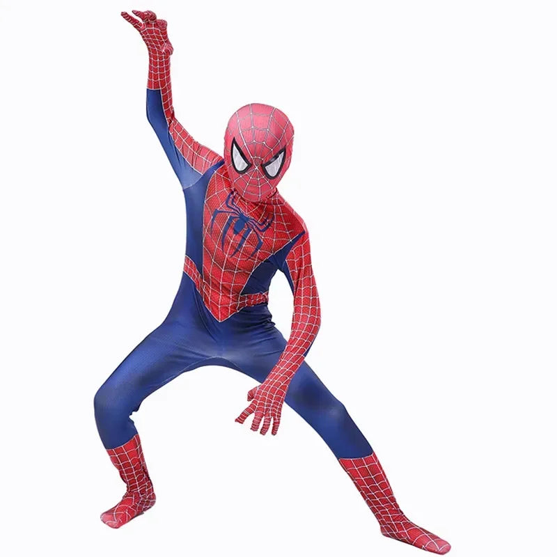 Kids Superhero Spider Costume Spandex Jumpsuit – Cosplay Bodysuit