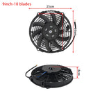 Universal 7/9/10/12/14/16 Inch 12V 80W 2100RPM Car Air Conditioning Cooling Fan Blade Cool Mounting Kit CF-1001
