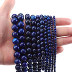 1String/Lot 4 6 8 10 12mm Natural Stone Round Tiger Eye Crystal Turquoises Spacer Beads For DIY Crafts Ornament Making Supplies