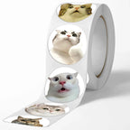 100pcs/500pcs Cartoon Meme Cat Stickers For School Reward Stickers Classroom Decor Encouragement Sticker For Student Teacher