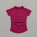 Short Sleeve Seamless Yoga Top Women Quick Dry Breathable Slim Fit Workout Gym Running Fitted Sports T-Shirt Activewear