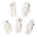 5PCS Plush Stuffed Bear Ornament Lovely Plush for Key Chain Bag Decor Handbag Accessories for Key Ring Girl Gift Women F