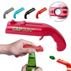 Portable Cap Gun Bottle Opener – Creative Flying Cap Launcher Bar Tool
