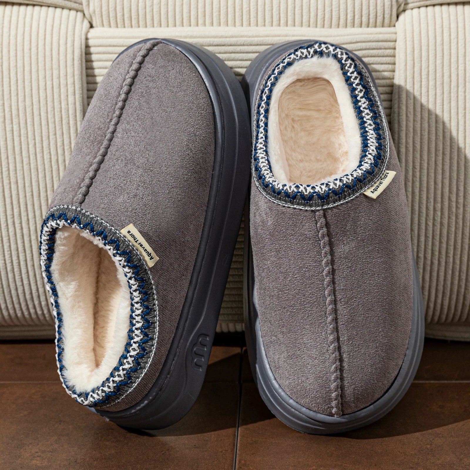 Winter Women's Slippers Boots Fashion Fuzzy Fur Anti-slip Soft Sole Outdoor Indoor Warm Comfort Men Plush Houseshoes Couple