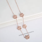 Hot Sale Stainless Steel Laser Five Leaf Flower Petal Adjustable Clover Bracelet Classic for Woman Girl Brand Jewelry Party Gift