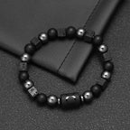 12 Constellation Zodiac Bracele Signs Beads Couples Bracelet Square Volcanic Stone Elastic Charm Bracelet for Women Men Gift