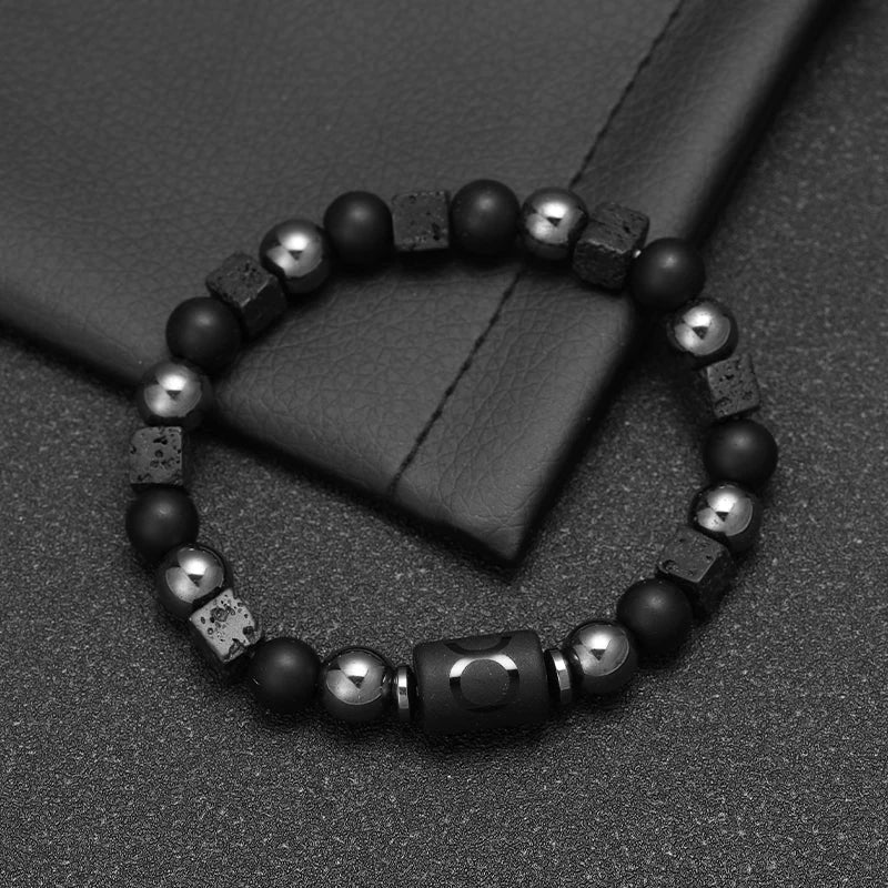 12 Constellation Zodiac Bracele Signs Beads Couples Bracelet Square Volcanic Stone Elastic Charm Bracelet for Women Men Gift