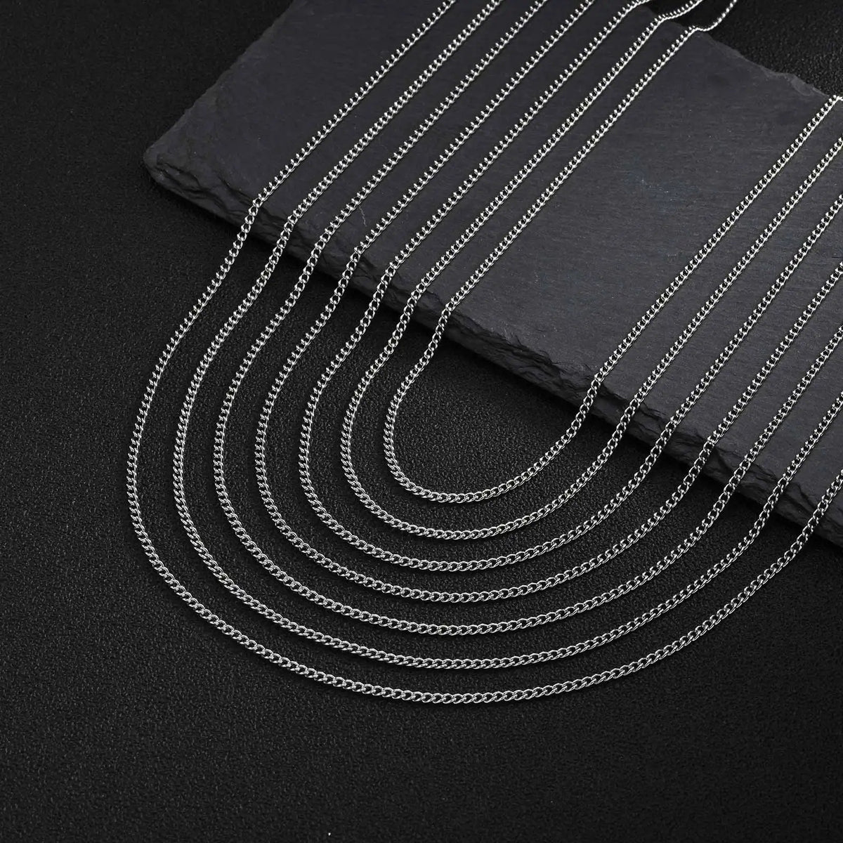 Vnox 45/50/55/60/65/70/80cm Silver Gold Color Link Chain Classic Necklace for Men, Stainless Steel Fashion Daily Jewelry Gift