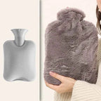2025Hot Water Bottle with Cover, 2L Hot Water Bag for Bed Warm Neck Shoulder Pain Hand Feet Warmer Menstrual Cramps Hot Compress