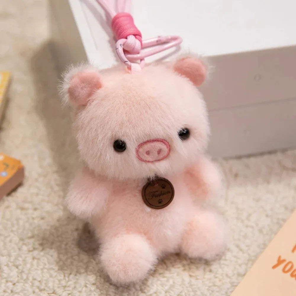 Stuffed Animal Animal Plush Pendants Elephant Dinosaur Hanging Ornament Panda Sloth Keychain Cartoon Rabbit Duck