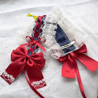 Sweet Hair Hoop Girls Cute Ruffled Cosplay Headband Hair Band Hair Accessories Lace Bow Ribbon Headdress Lolita DIY Headwear