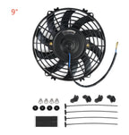 Universal 7/9/10/12/14/16 Inch 12V 80W 2100RPM Car Air Conditioning Cooling Fan Blade Cool Mounting Kit CF-1001