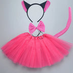 Animals  Children  Headband Tutu Skirt Tail Bow Kids  Girl Party Props Elephant Tiger Fox     Halloween Costume Cosplay