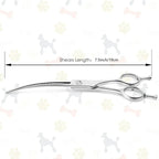7.5" Curved Dog Grooming Scissors , Professional Pet Curved Scissors Dog Scissors Cat Curved Scissors