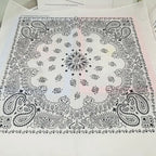 New Fashion Hip Hop 100% Cotton Bandana Square Scarf Gradient Color Paisley Headband Printed For Women/Men/Boys/Girls