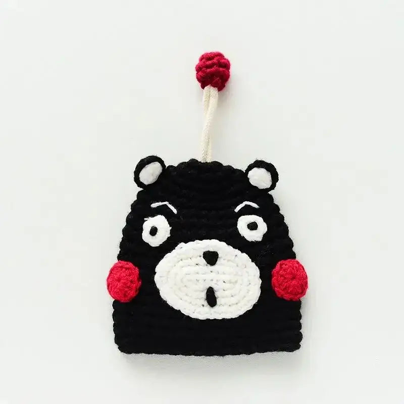 Cartoon Dog Key Case Handwoven Key Organizer Pouch