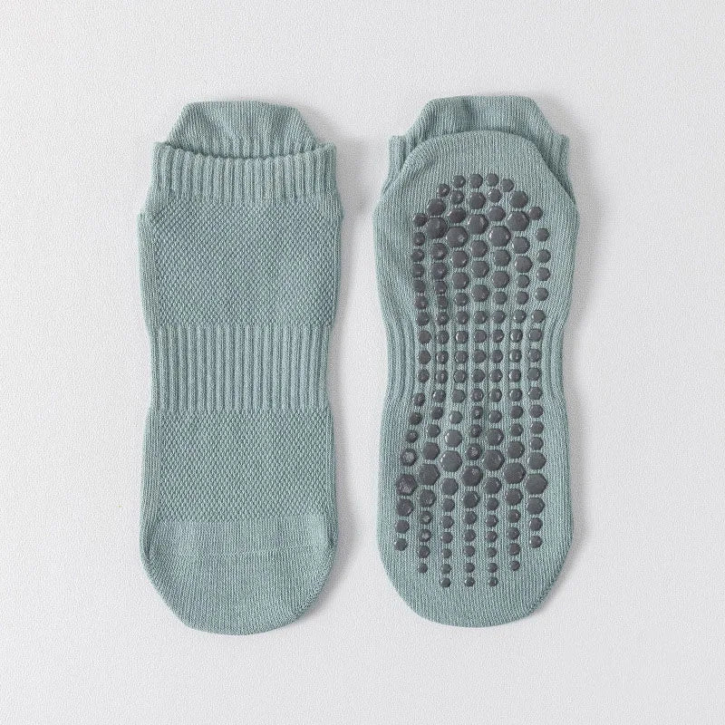 Yoga Socks Men Cotton Thin Silicone Non-slip Grip Pilates Low-ankle Sock