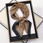 60Colors Luxury Scarf Women 70*70Cm Silk Feel Square Hair Wrapping Foulard Satin Shawl Big Size Head Bandana Hijab Handkerchief