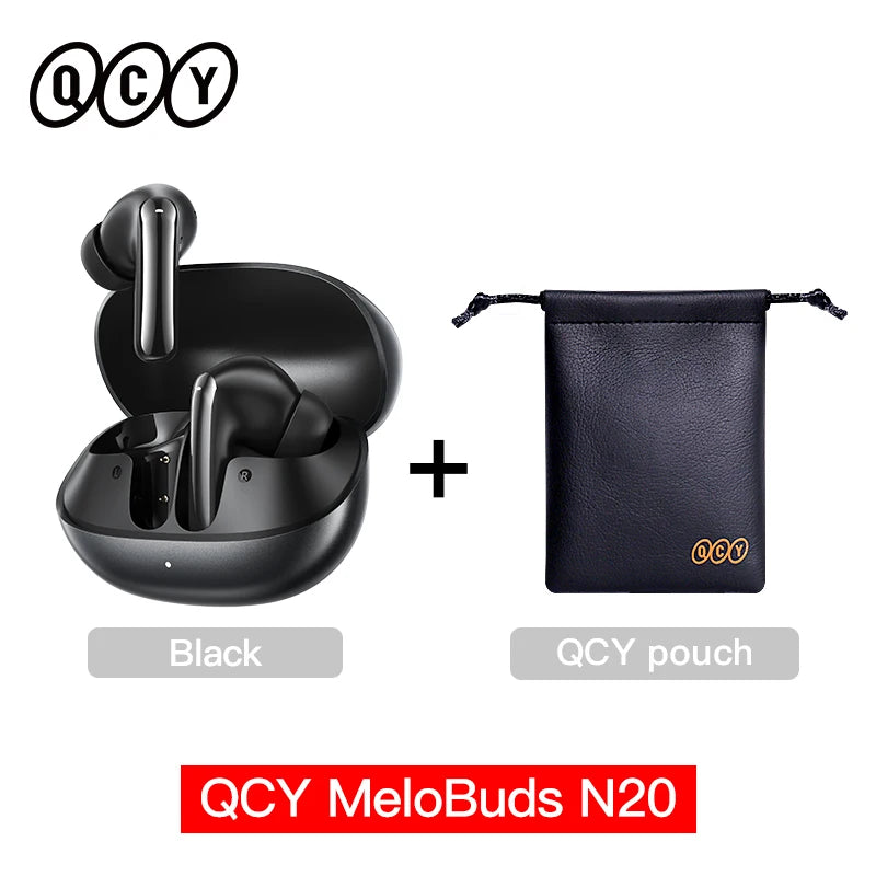 QCY Melobuds N20 BH25HT20A Wireless Bluetooth 6.0 Earphone -50dB Adaptive ANC 13mm Drivers Headsets 6 Mics HD Calls Earbud 40Hrs