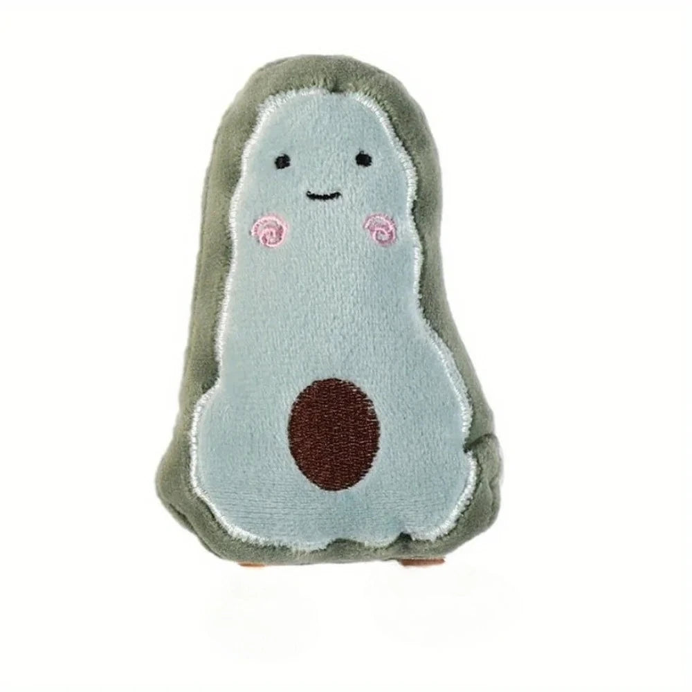 Plush Cat Toys Interactive Kicker Teeth Grinding Fruit Shaped Pet Toy for Kittens