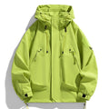 Men’s Waterproof Windbreaker Hooded Jacket – Lightweight Zipper Softshell Bomber for Hiking, Camping & Everyday Wear