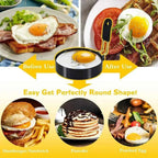 Anti-scald Egg Fried Ring Professional Stainless Steel Nonstick Round Pancake Mold Cooking Egg Mould Breakfast Sandwich Tools