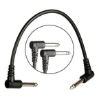 1/6pcs Guitar/Bass Effect Pedal Patch Cable - TS 1/4" Right Angle Shielded Low Noise, Beryllium Copper Core Instrument Cords