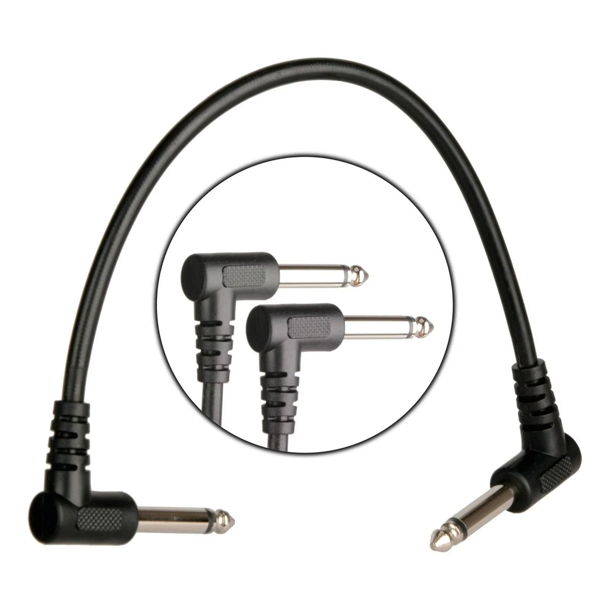 1/6pcs Guitar/Bass Effect Pedal Patch Cable - TS 1/4" Right Angle Shielded Low Noise, Beryllium Copper Core Instrument Cords