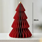 Paper Christmas Tree Ornaments 3D Honeycomb Christmas Tree Decorations Folded Paper 2026 Xmas New Year Desktop Arrangement Decor