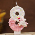 Happy Birthday Candle 0-9 Numbers Candle Pink Unicorn Birthday Candles for Cake Children's Birthday Party Candle Cake Decorating