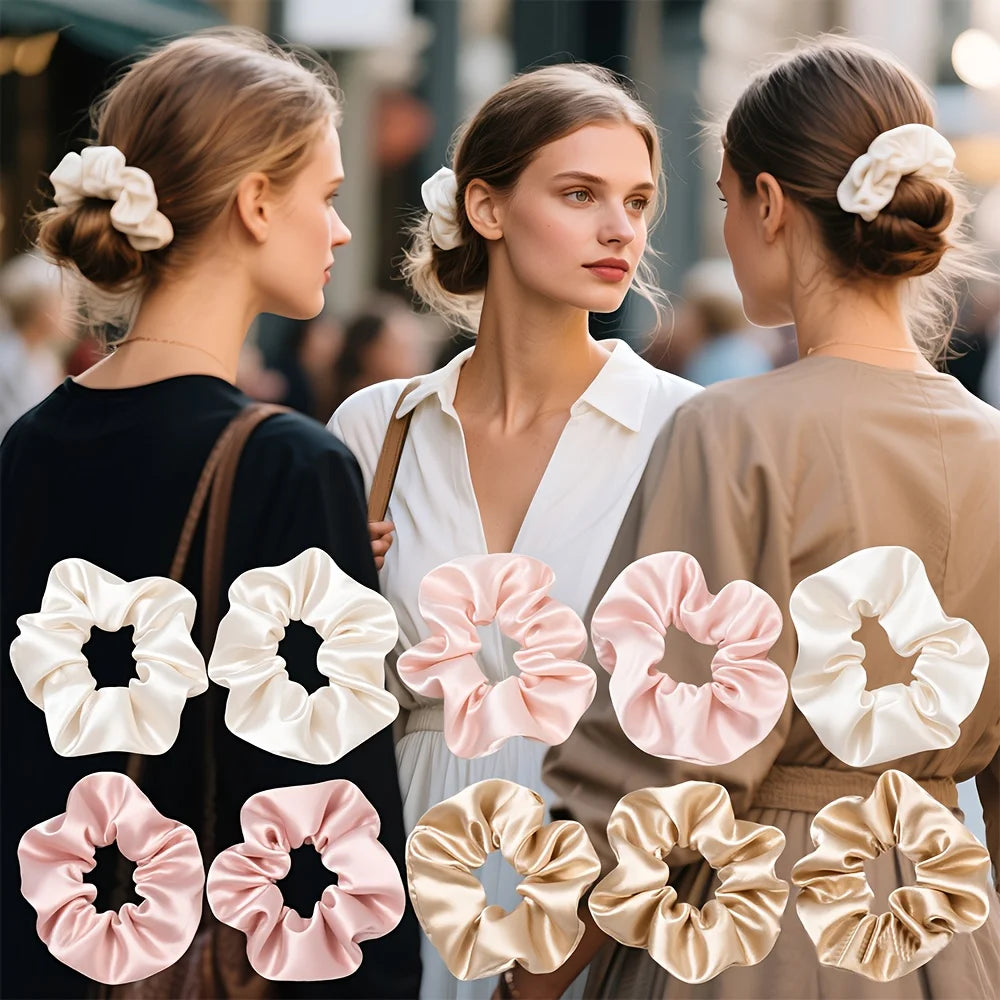 10pcs Large Hair Ties- Stylish Women'S Hair Accessories Set, Perfect for Casual Parties,Back-to-School Season, Christmas