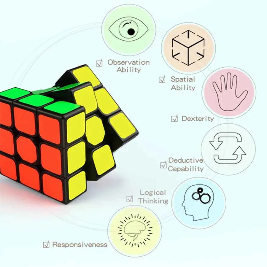 QiYi QiHang Warrior M 3x3 Magic Cubes White Black Speed Puzzle Professional Cubo Magico Toys Birthday Christmas Gifts For Kids