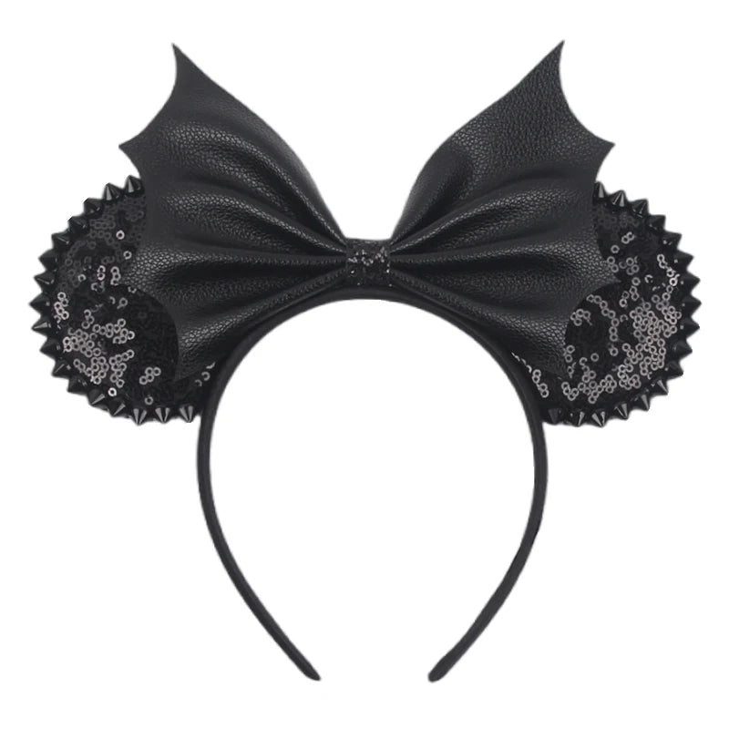 2026 Latest Fashion Ear Headband Sequin Bows For Girl Adult Kids Halloween Party Cosplay Hair Accessories Princess Hairband