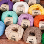 6pcs Cotton Soft Breathable Yarn Thread Set-Perfect for Hand Knitting, Crocheting, Weaving Hats, Scarves, Dolls, Bags, Sweaters