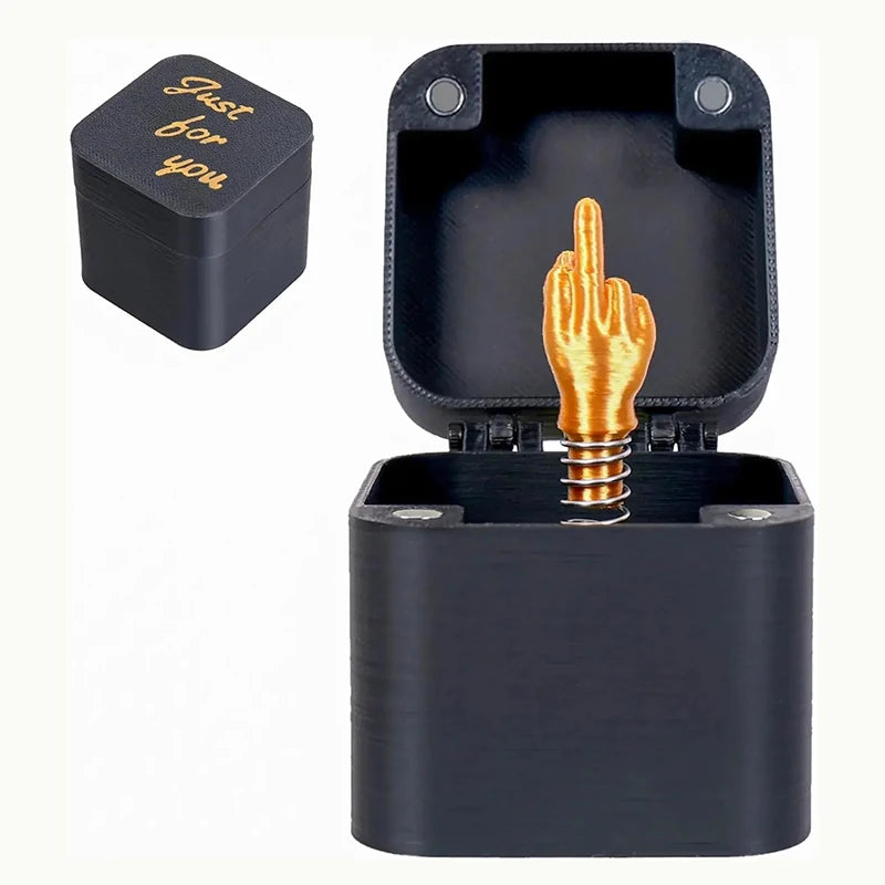 Christmas Prank Gift Middle Finger In Box Funny Creative Out Of The Box Pop-up Middle Finger Gifts Box Prank Quirky Gift New