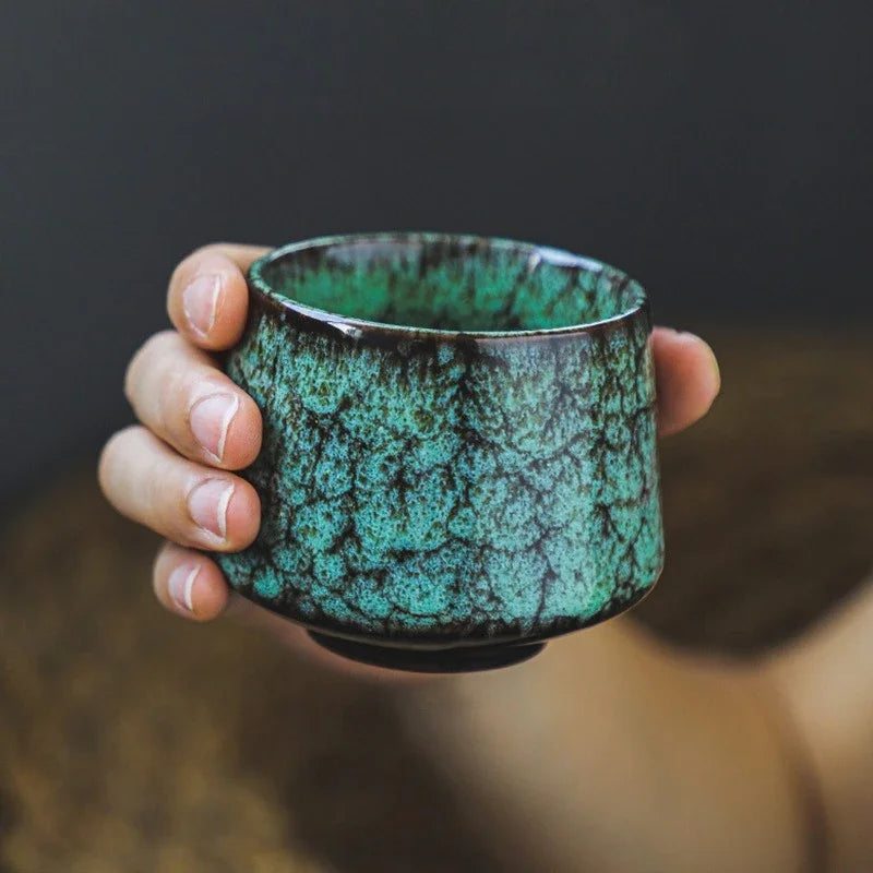 Small ceramic coffee cup, office and home latte art cup, personal hand warmer water cup
